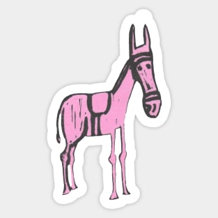 Pink Donkey Sticker